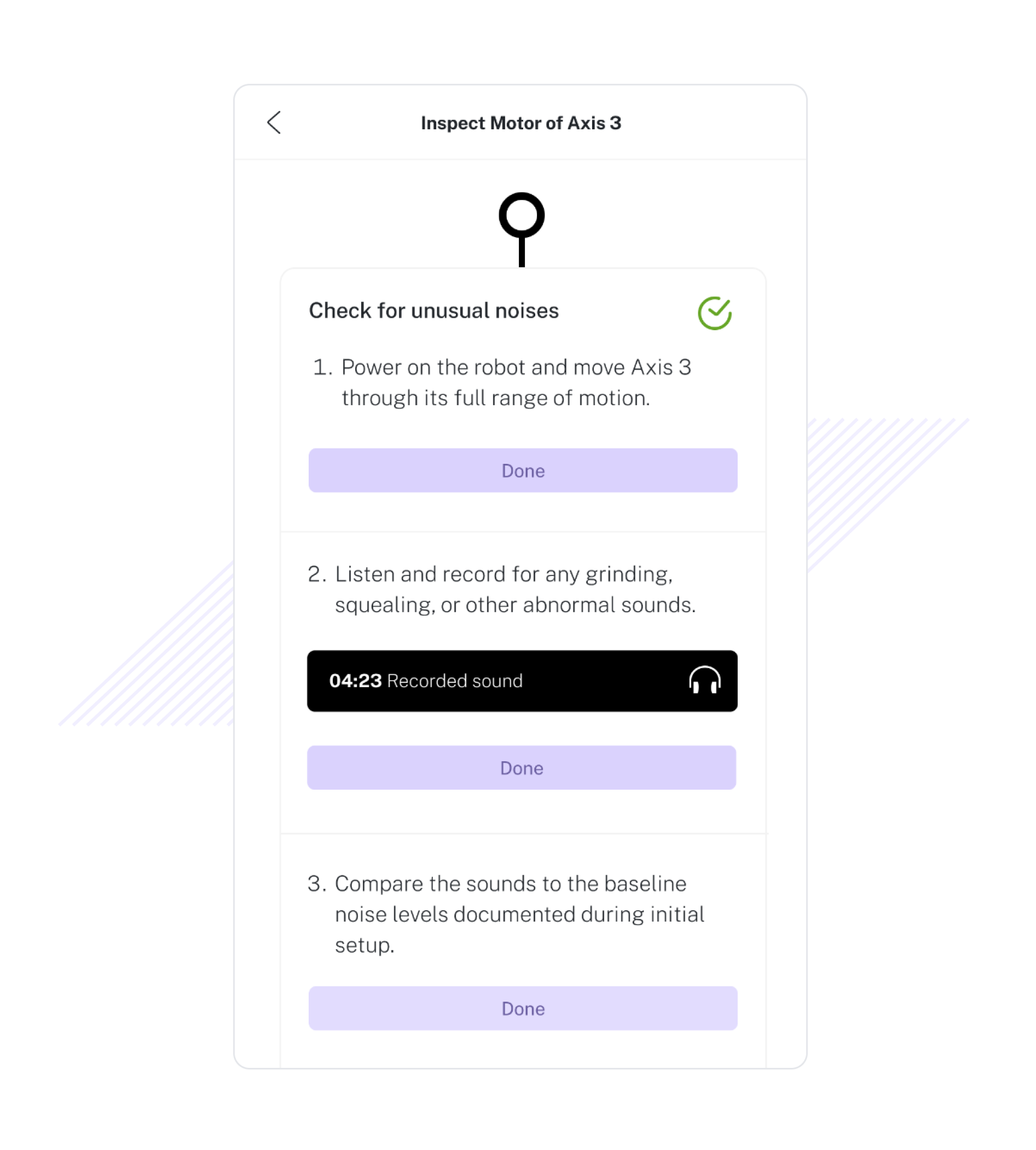 Voice assistant interaction on smartphone - hands-free AI maintenance support
